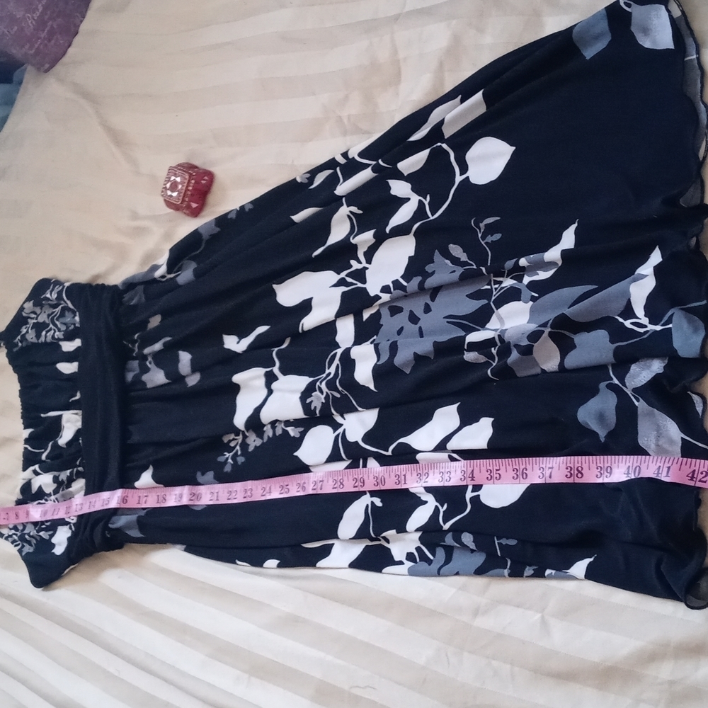 PARTY dress size L large black white floral print  speechless - Picture 5 of 6